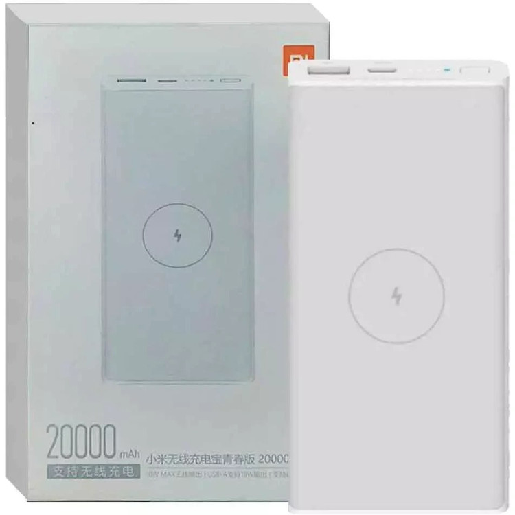 پاوربانک وایرلس شیائومی مدل WPB15PDZM ظرفیت 20000 میلی آمپر ساعت
