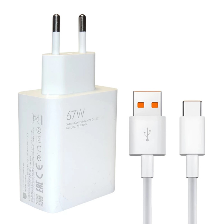 شارژر دیواری شیائومی 67 وات به همراه کابل تبدیل USB-C
