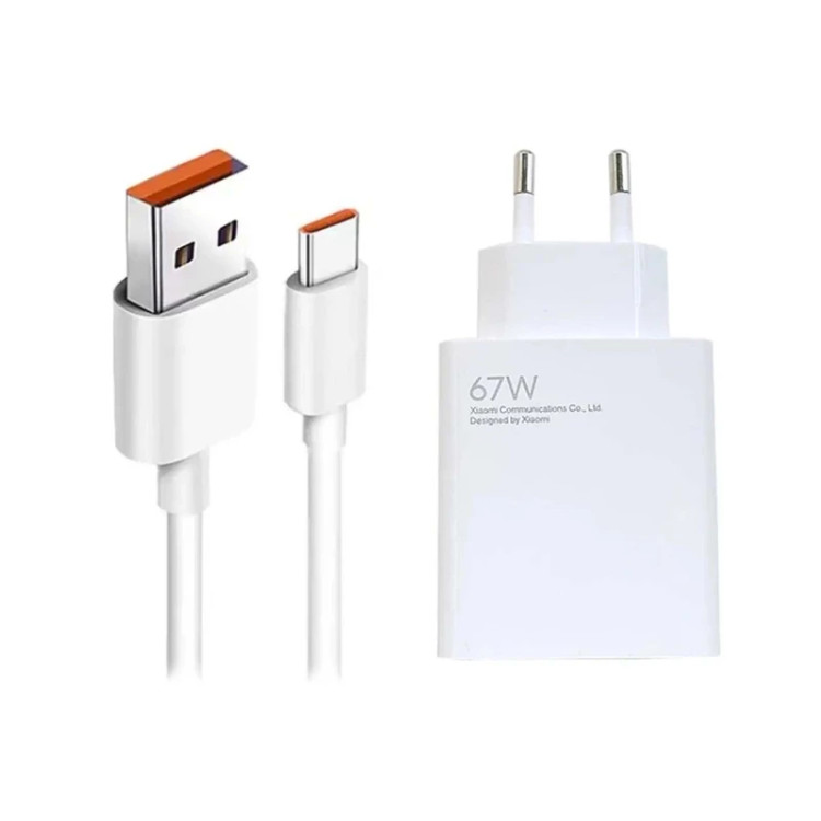 شارژر دیواری شیائومی 67 وات به همراه کابل تبدیل USB-C